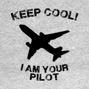 Because I'm The Captain aviation airpane pilot gift idea present T-Shirt